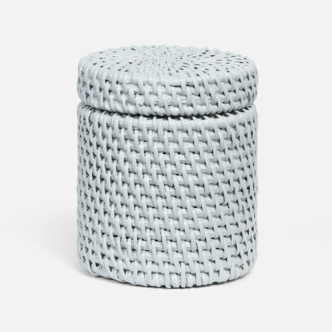 Dalton, Light Gray, Canister, Round, Rattan