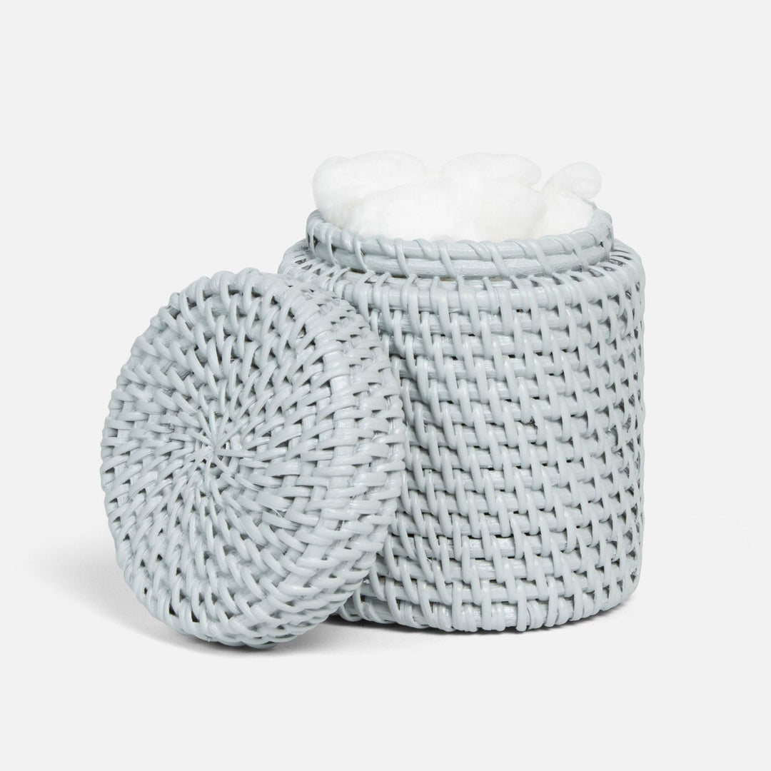 Dalton, Light Gray, Canister, Round, Rattan