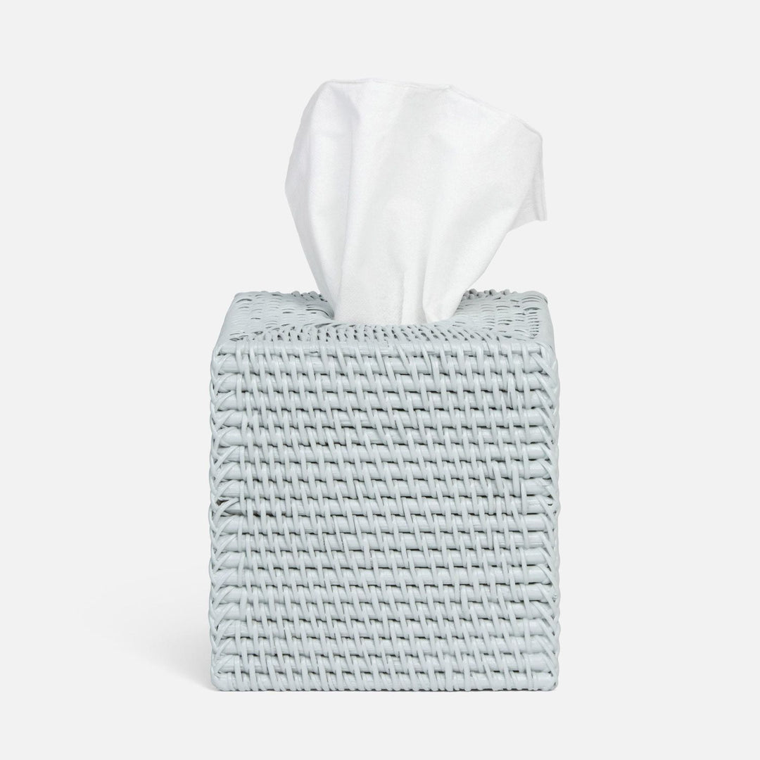 Dalton, Light Gray, Tissue Box, Square Straight, Rattan