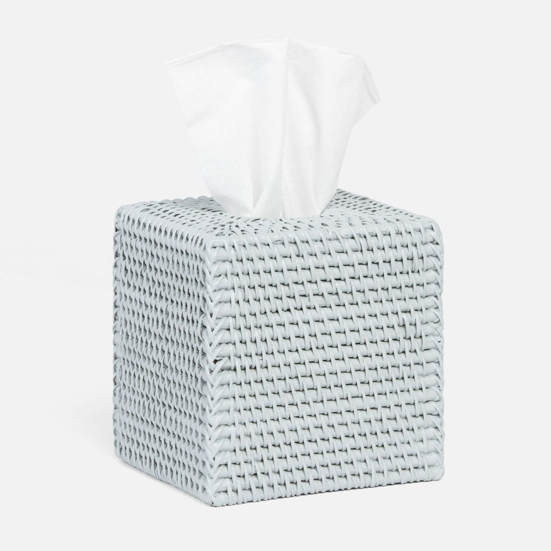 Dalton, Light Gray, Tissue Box, Square Straight, Rattan