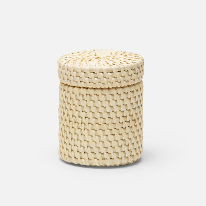 Dalton, Cream, Canister, Round, Rattan