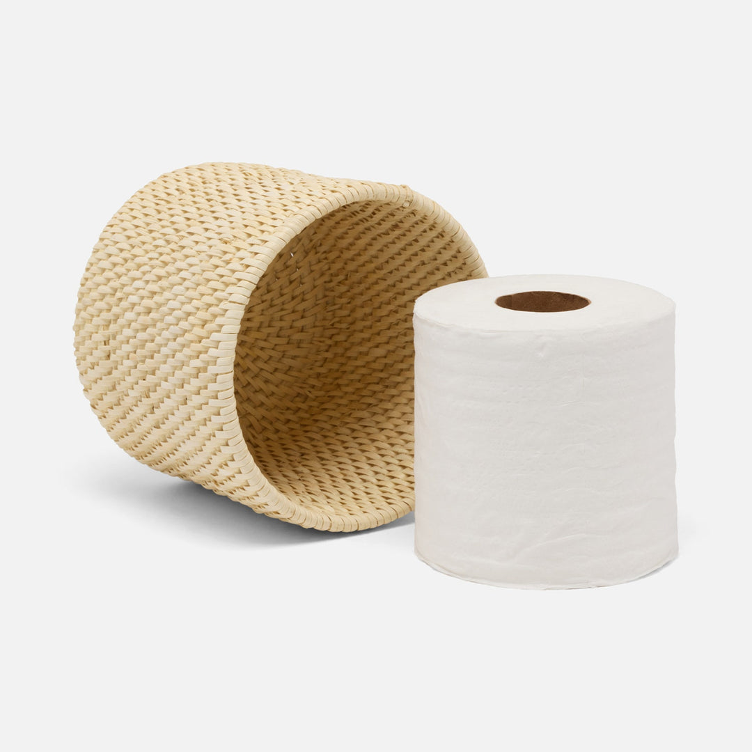 Dalton, Cream, Toilet Paper Cover, Rattan, Pack/2