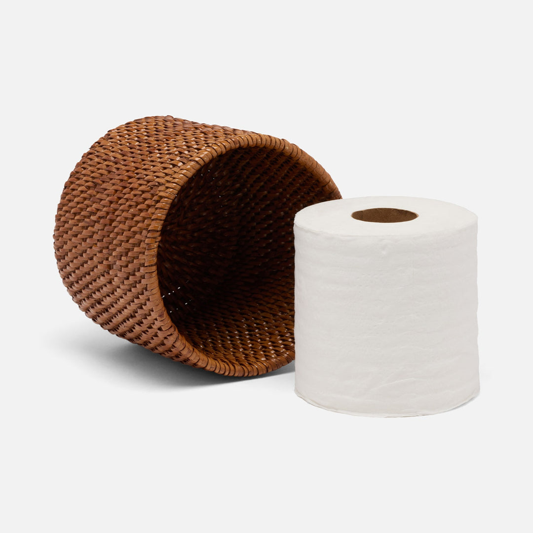 Dalton, Brown, Toilet Paper Cover, Rattan, Pack/2