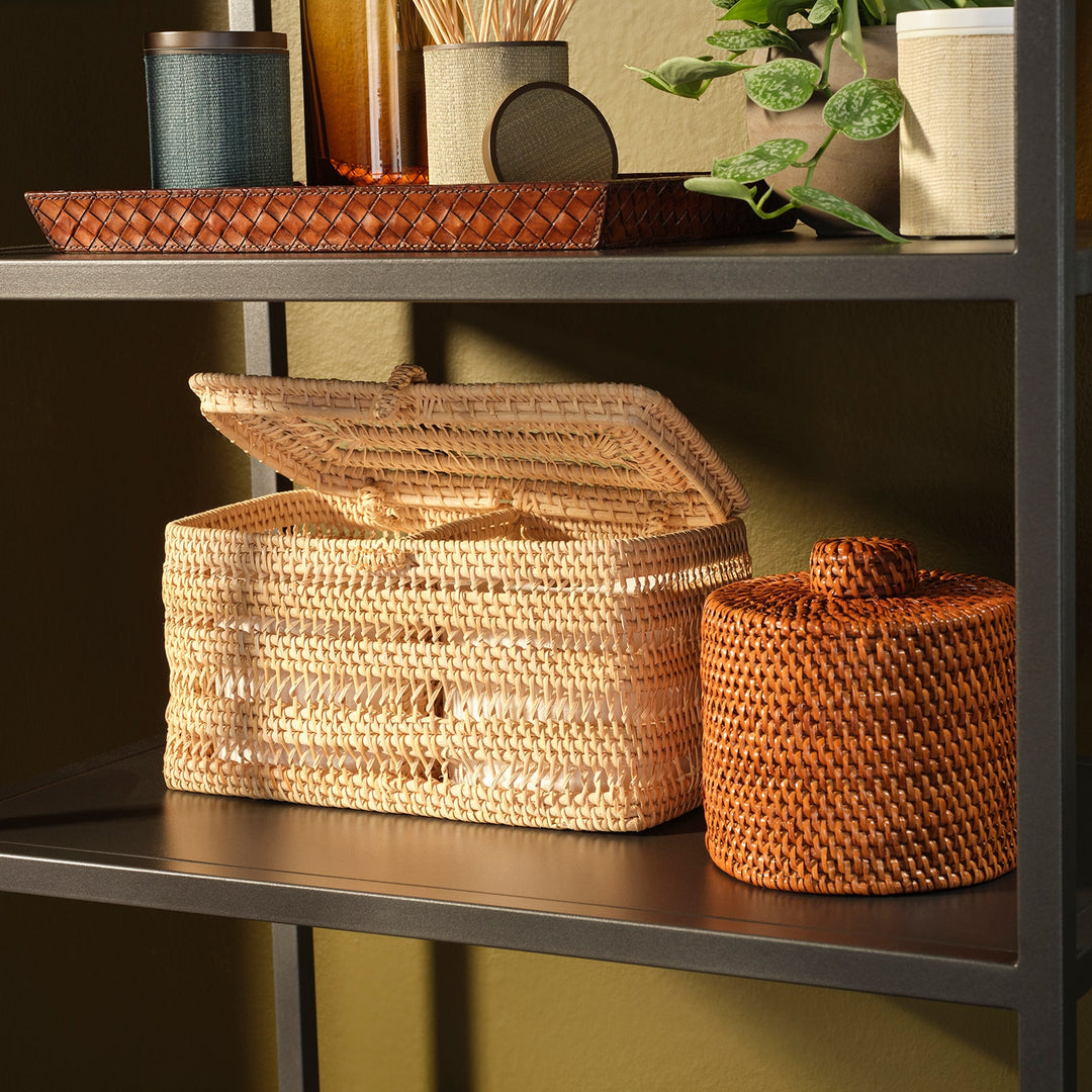 Dalton, Brown, Toilet Paper Cover, Rattan, Pack/2