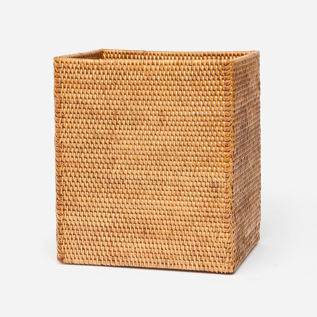 Dalton, Brown, Wastebasket, Rectangular Straight, Rattan