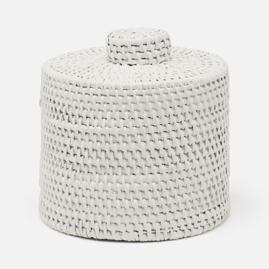 Dalton, White, Toilet Paper Cover, Rattan, Pack/2