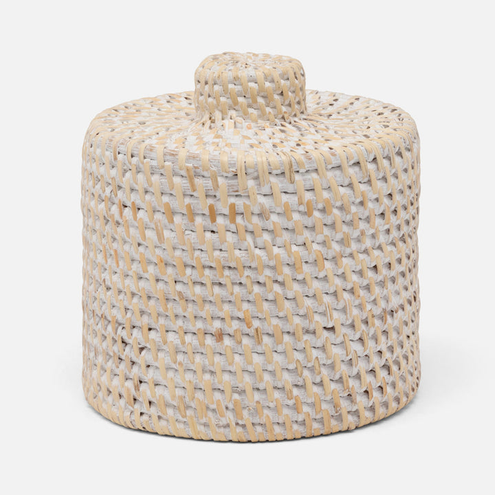 Dalton, Whitewashed, Toilet Paper Cover, Rattan, Pack/2