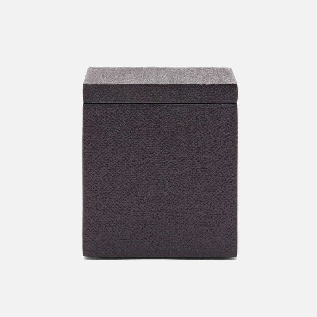 Dannes, Aubergine, Canister, Square Straight, Faux Belgian Linen
