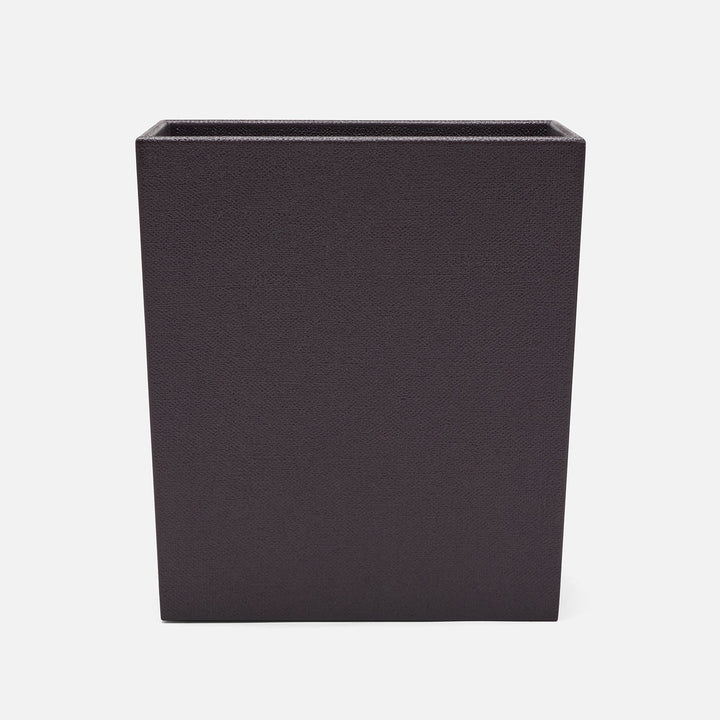Dannes, Aubergine, Wastebasket, Rectangular Tapered, Faux Belgian Linen