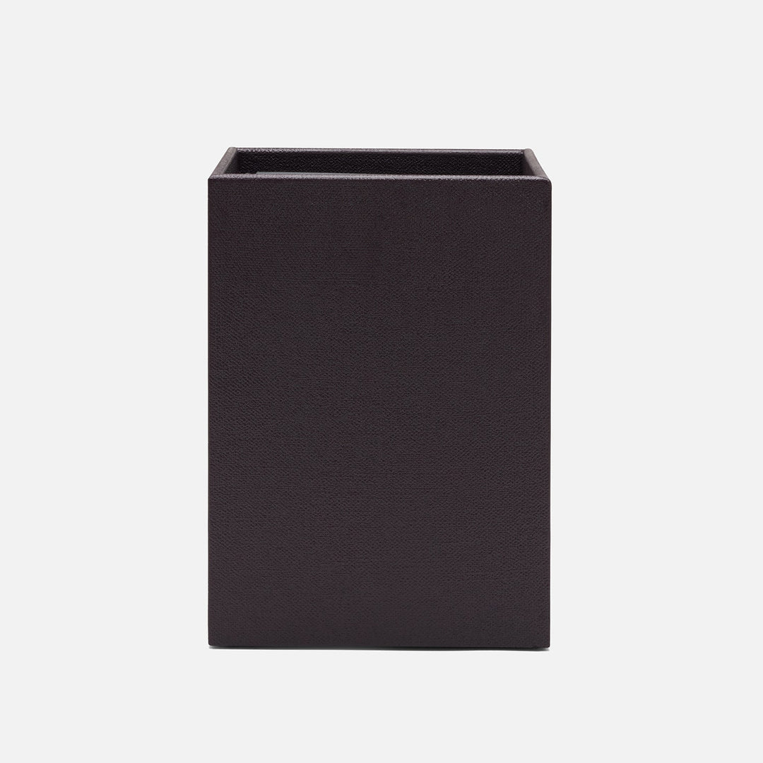 Dannes, Aubergine, Wastebasket, Square Straight, Faux Belgian Linen