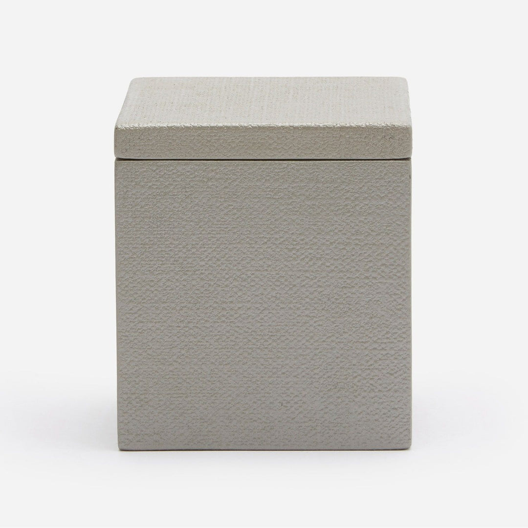 Dannes, Light Gray, Canister, Square Straight, Faux Belgian Linen