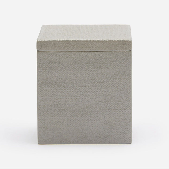 Dannes, Light Gray, Canister, Square Straight, Faux Belgian Linen
