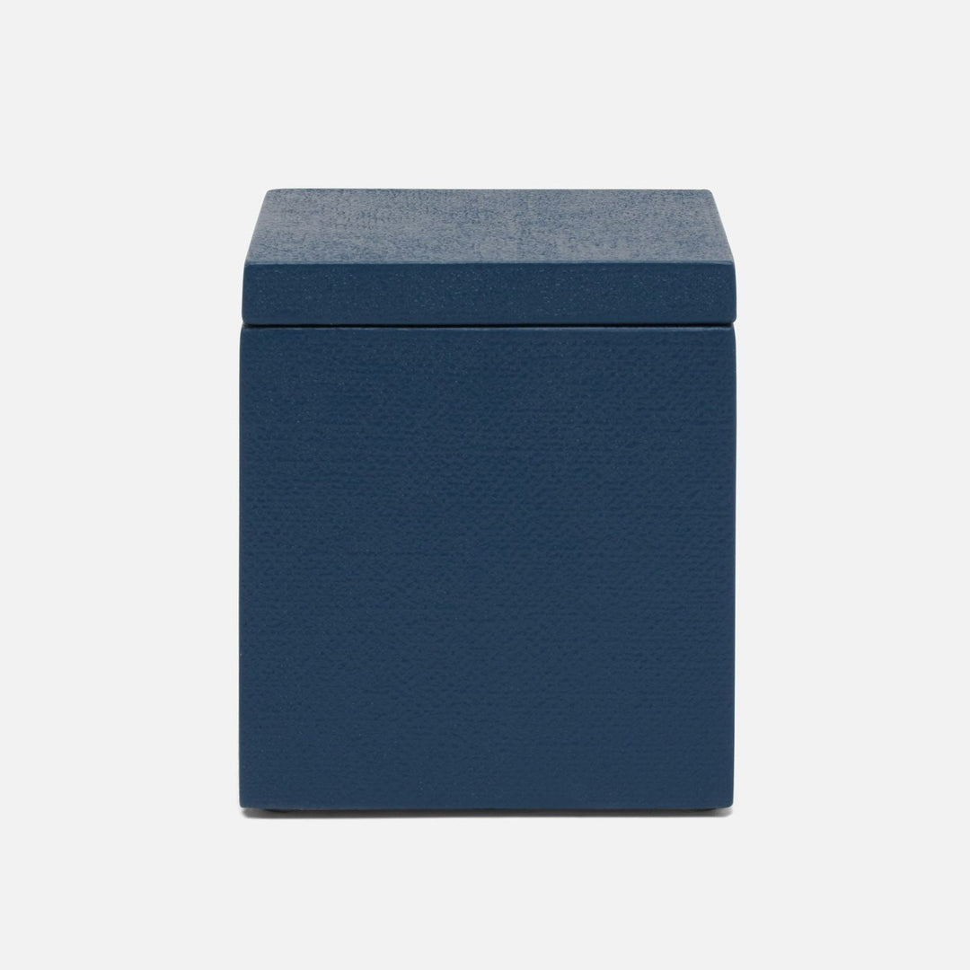 Dannes, True Navy, Canister, Square Straight, Faux Belgian Linen
