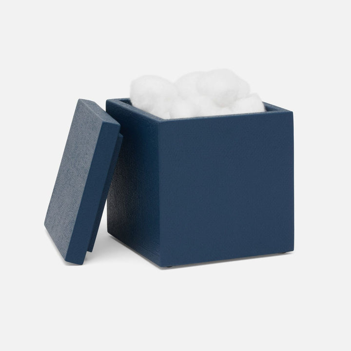 Dannes, True Navy, Canister, Square Straight, Faux Belgian Linen