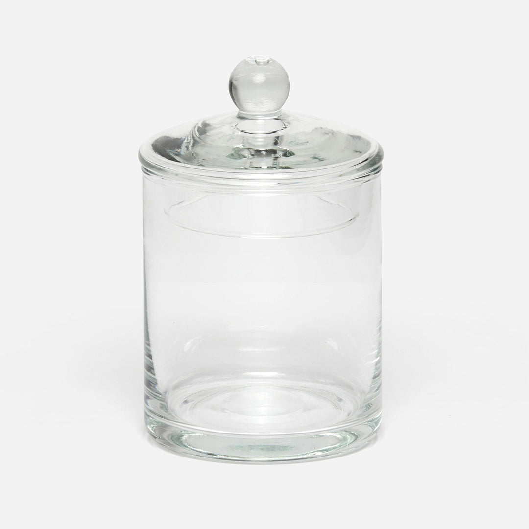 Darby, Clear, Medium Canister, Handblown Glass