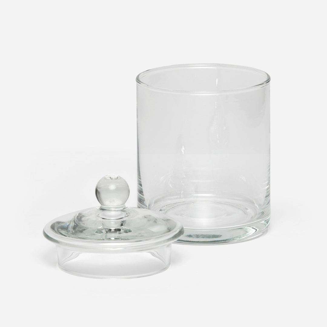 Darby, Clear, Medium Canister, Handblown Glass