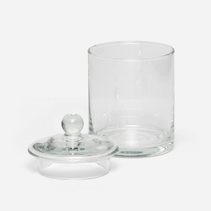 Darby, Clear, Medium Canister, Handblown Glass