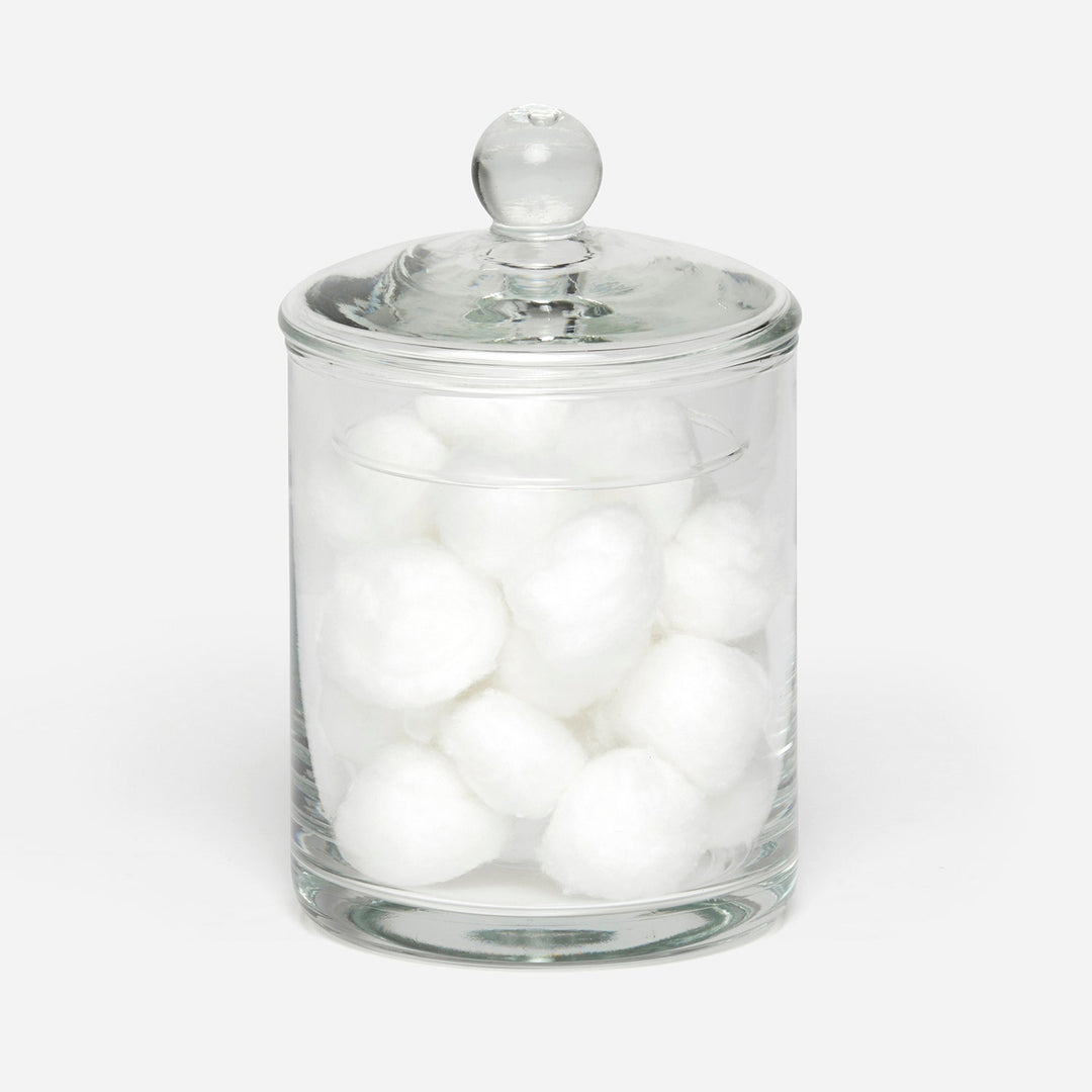 Darby, Clear, Medium Canister, Handblown Glass