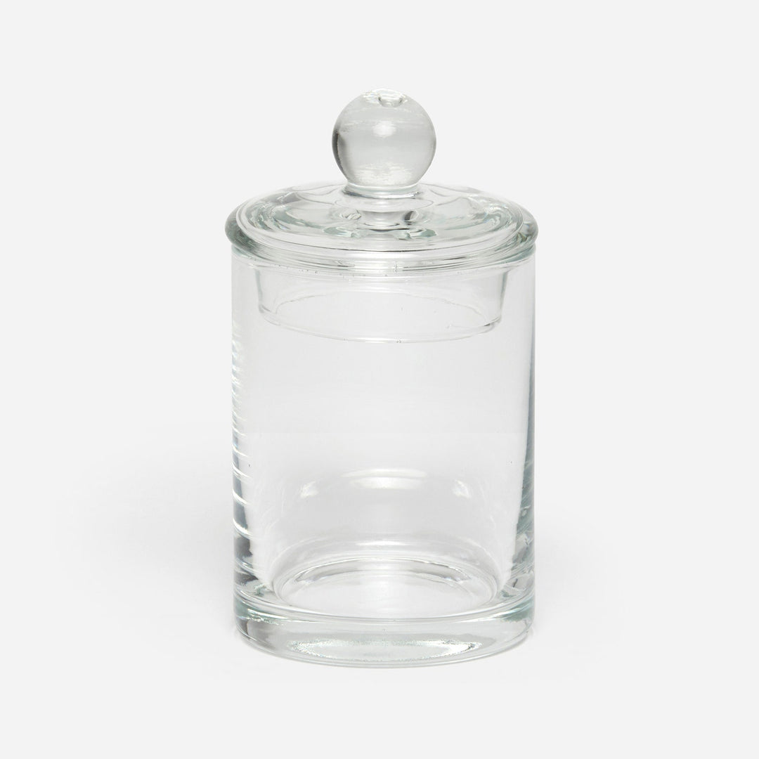 Darby, Clear, Small Canister, Handblown Glass