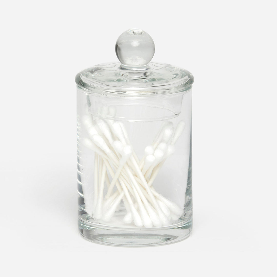 Darby, Clear, Small Canister, Handblown Glass
