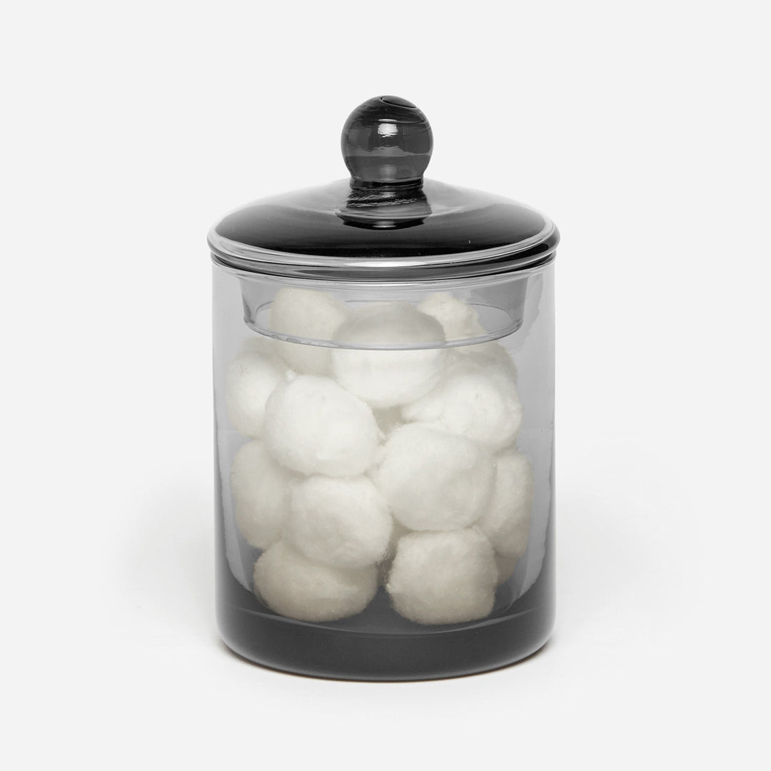 Darby, Smoke, Medium Canister, Handblown Glass