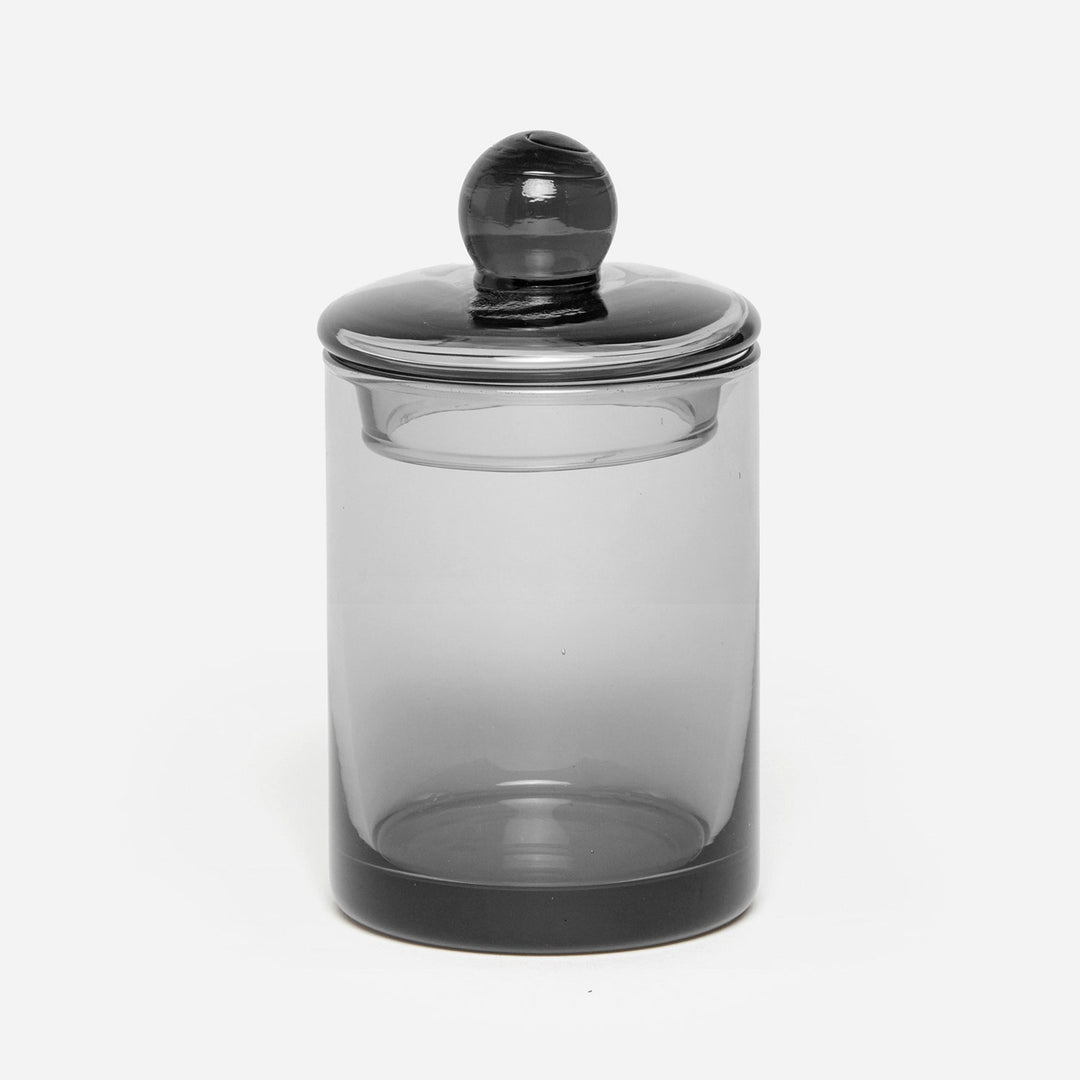 Darby, Smoke, Small Canister, Handblown Glass