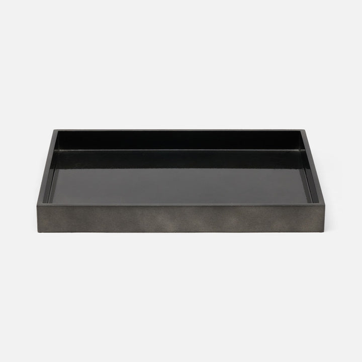 Davos, Charcoal Sage, Nested Trays, Rectangular Straight, Silver Leaf, S/2