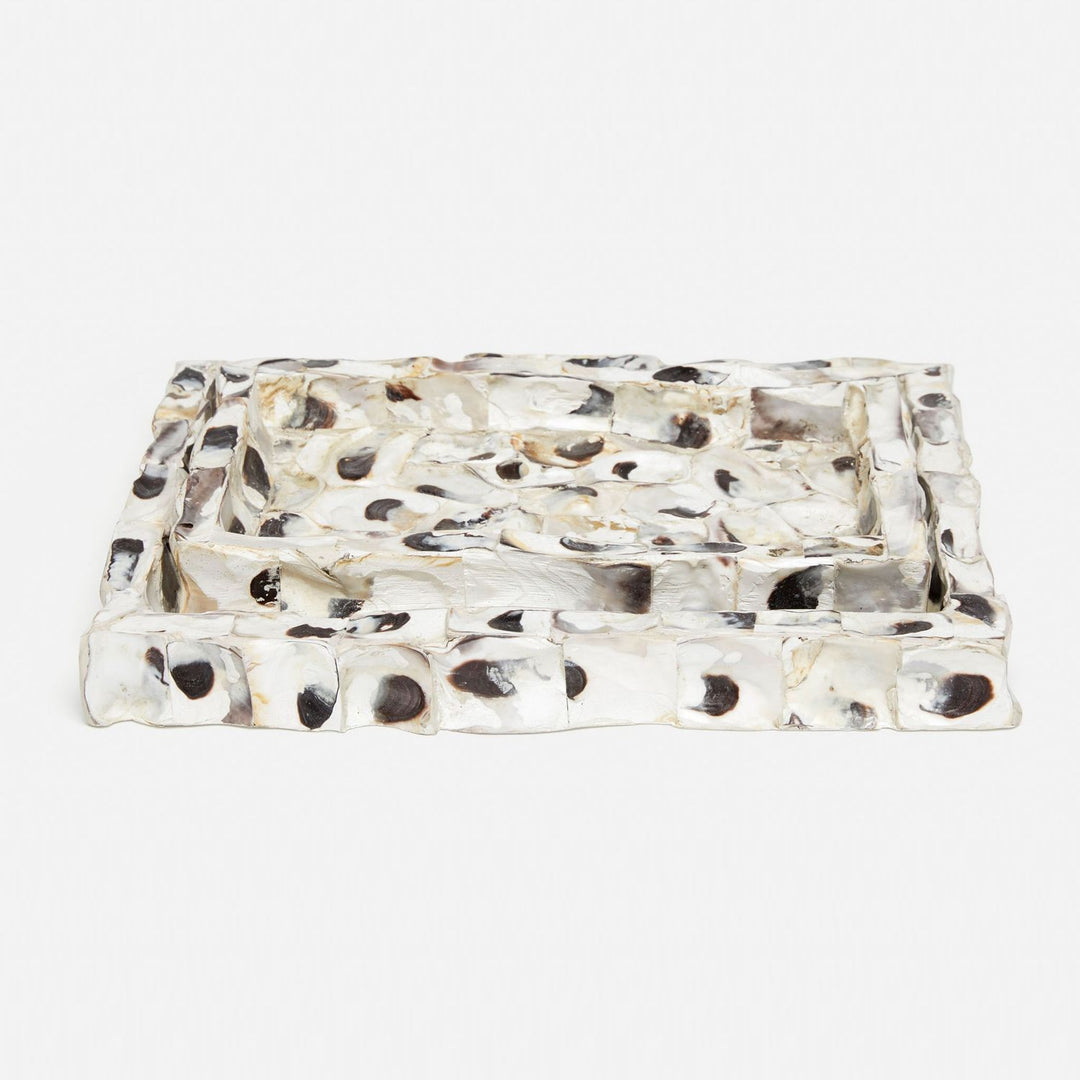 Enna, Natural Oyster, Tray, Rectangular Straight, Small, Shell