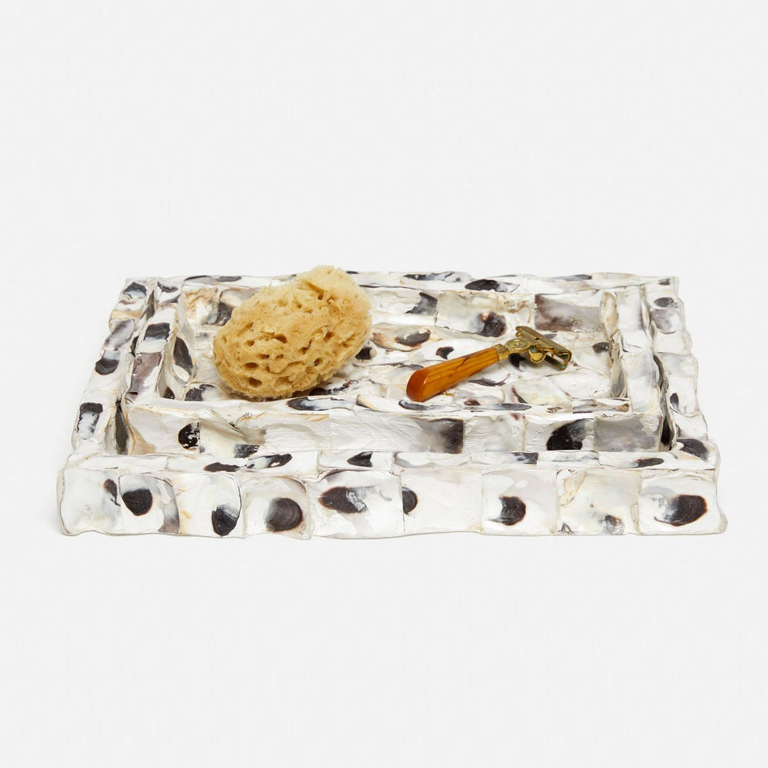 Enna, Natural Oyster, Tray, Rectangular Straight, Small, Shell