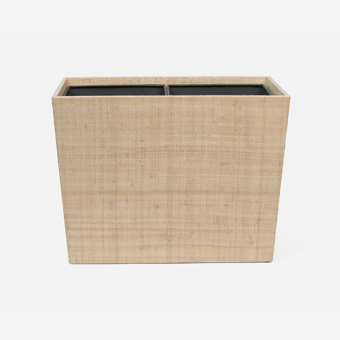 Ghent, Natural, Double Wastebasket, Rectangular Tapered, Bagor Grass