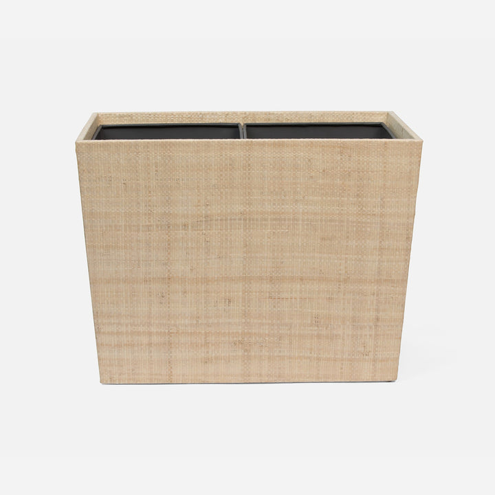 Ghent, Natural, Double Wastebasket, Rectangular Tapered, Bagor Grass
