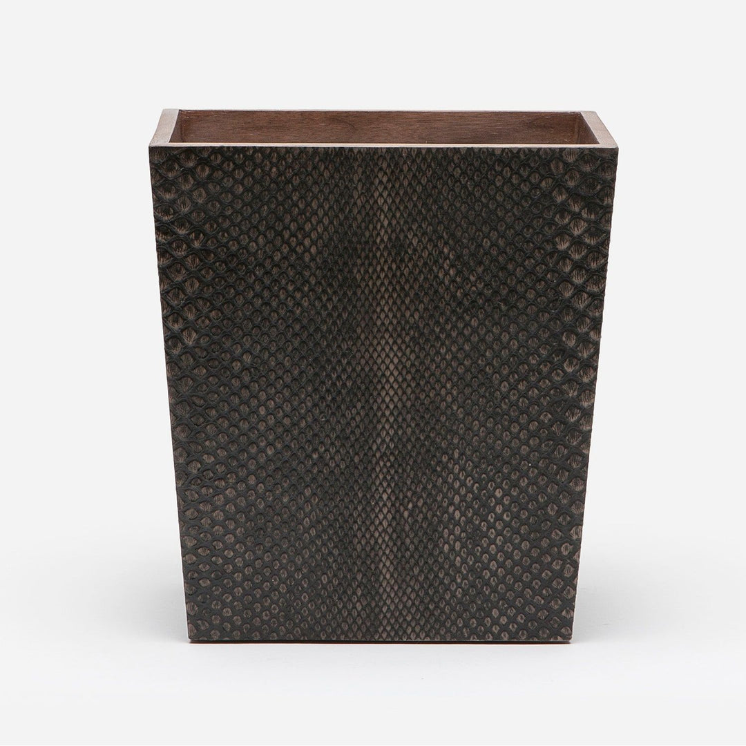 Goa, Sand, Wastebasket, Rectangular Tapered, Faux Boa