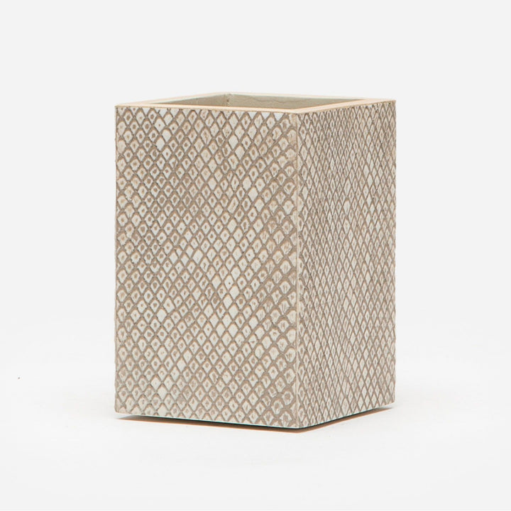 Goa, Sand, Brush Holder, Square Straight, Faux Boa