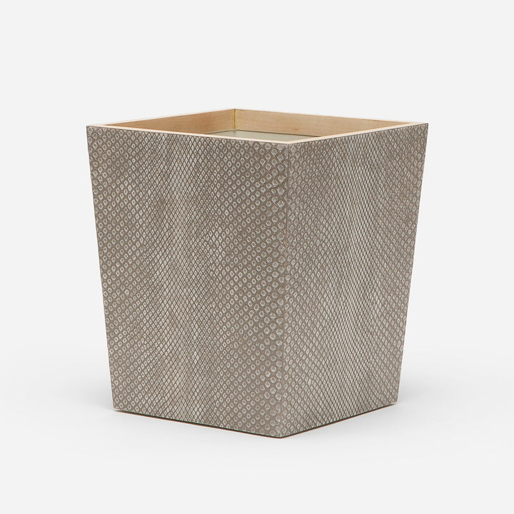 Goa, Sand, Wastebasket, Square Tapered, Faux Boa
