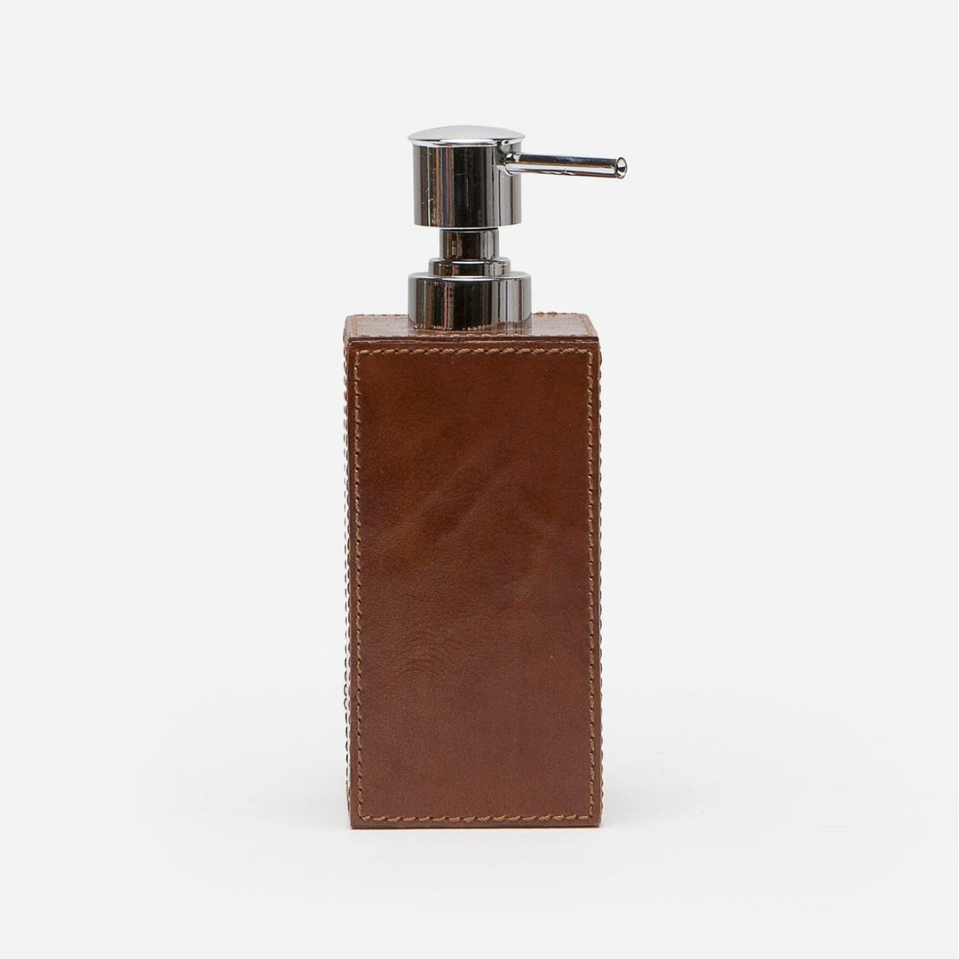 Hampton, Tobacco, Soap Pump, Square Straight, Full Grain Leather