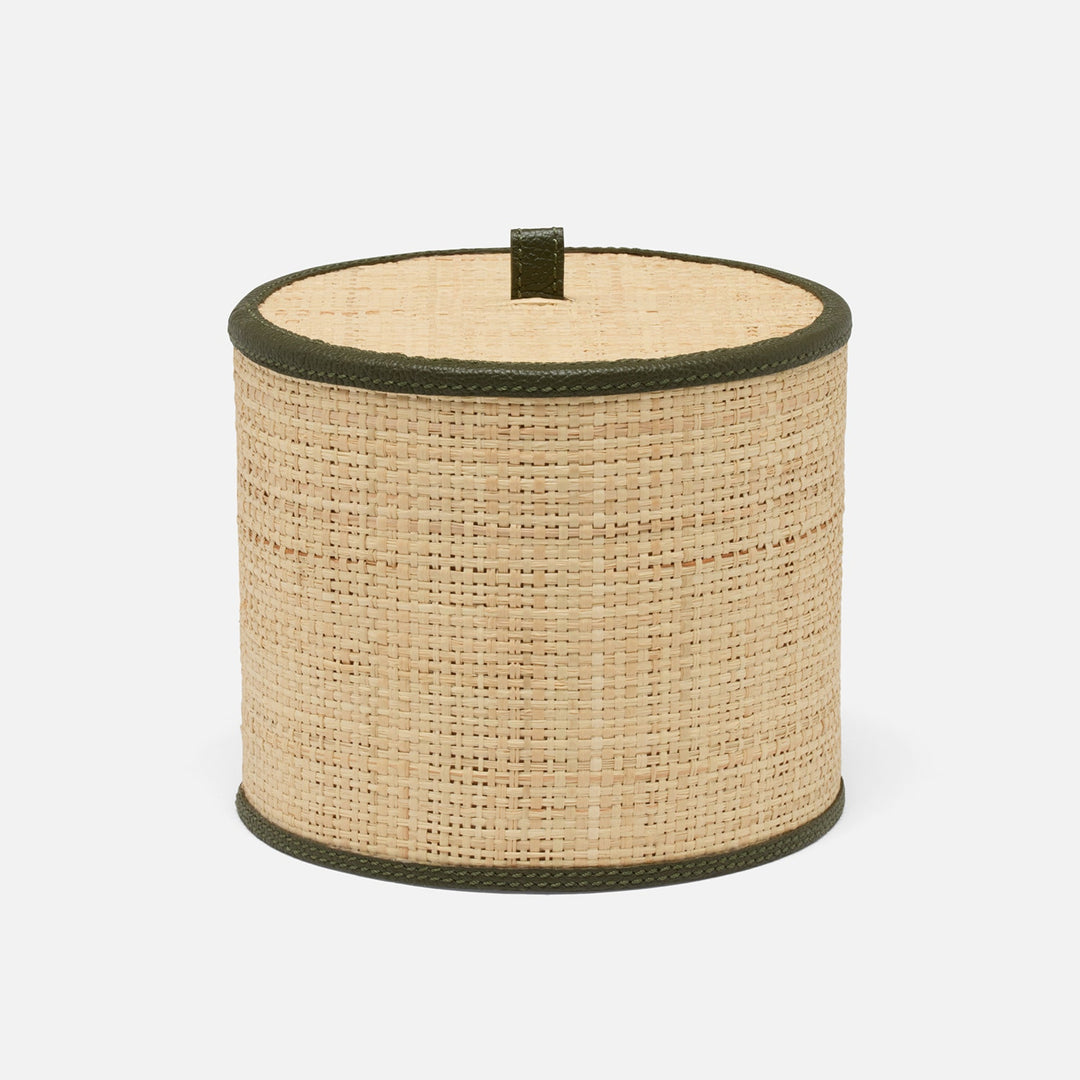 Hanford, Natural/Forest, Toilet Paper Cover, Raffia/Leather, Pack/2