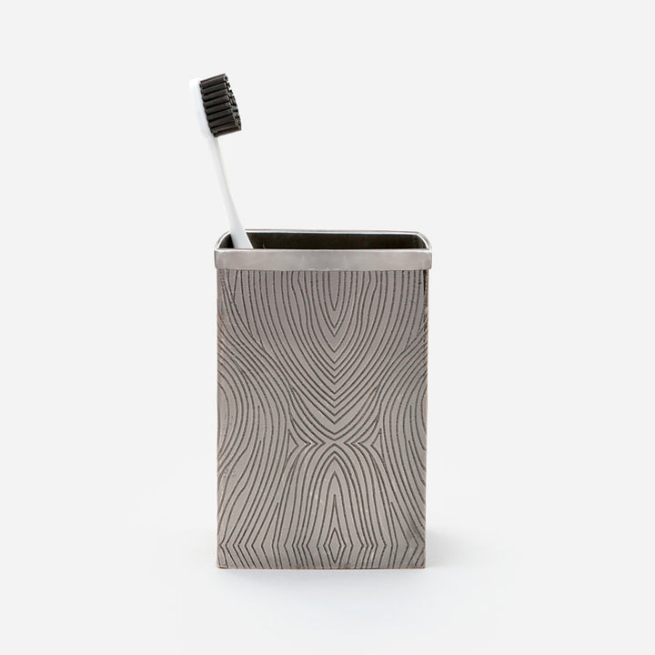 Humbolt, Black Nickel, Brush Holder, Square Straight, Ridged Metal