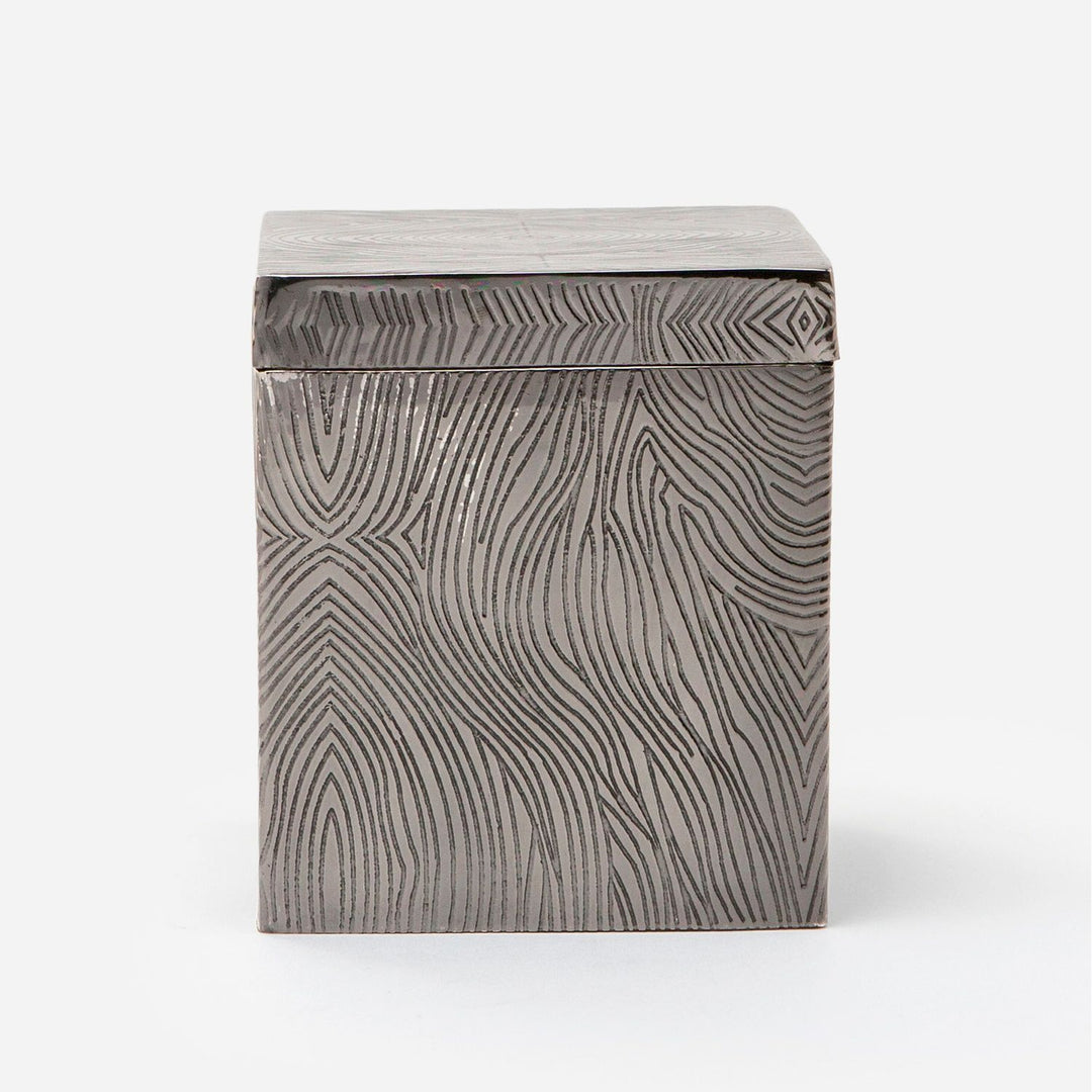 Humbolt, Black Nickel, Canister, Square Straight, Ridged Metal
