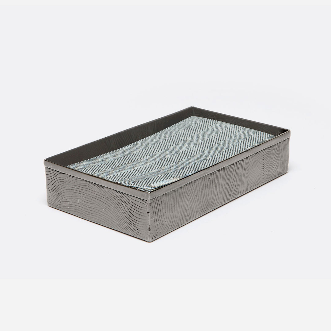 Humbolt, Black Nickel, Hand Towel Tray, Ridged Metal, M/2