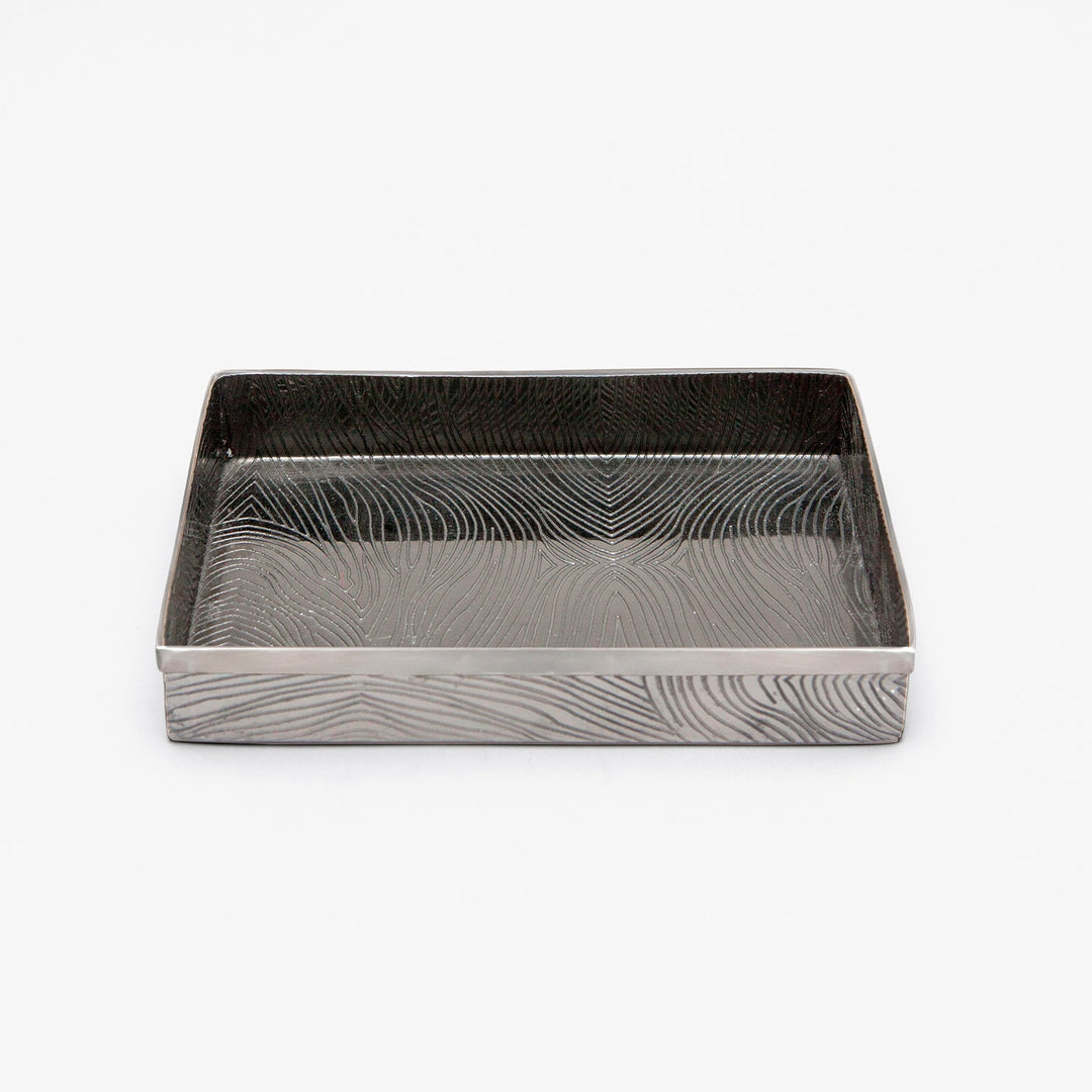 Humbolt, Black Nickel, Soap Dish, Rectangular Straight, Ridged Metal