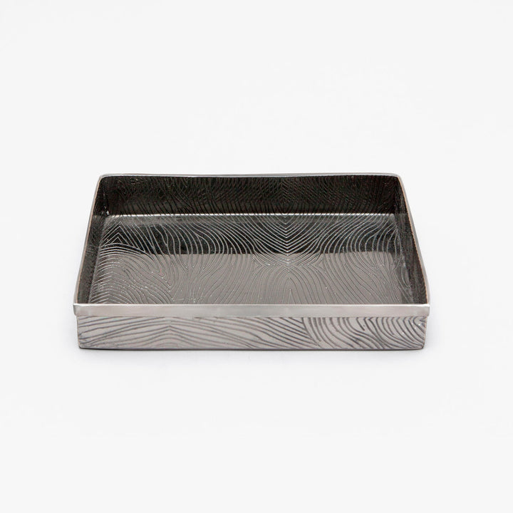 Humbolt, Black Nickel, Soap Dish, Rectangular Straight, Ridged Metal