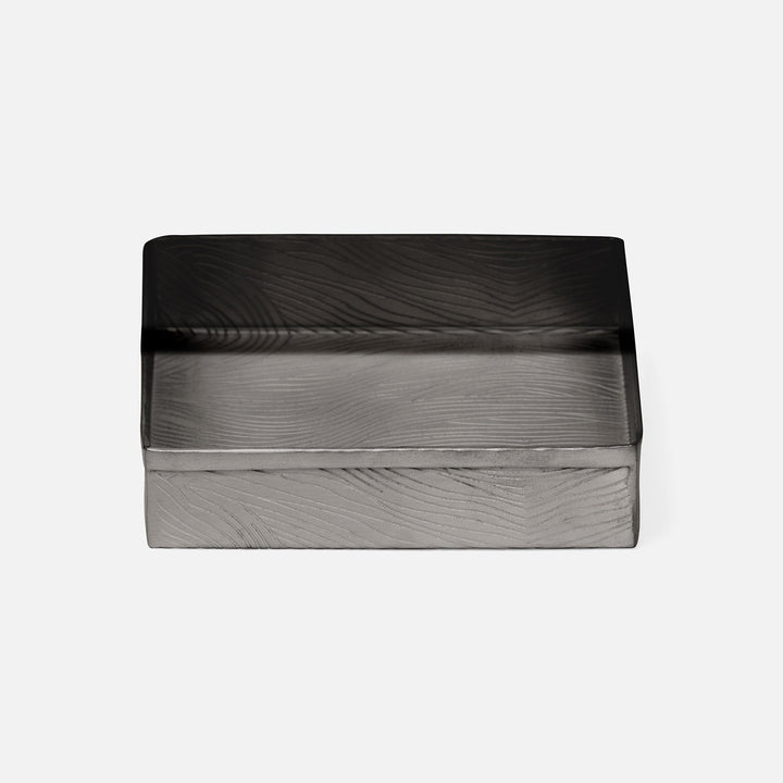 Humbolt, Black Nickel, Soap Dish, Square, Ridged Metal