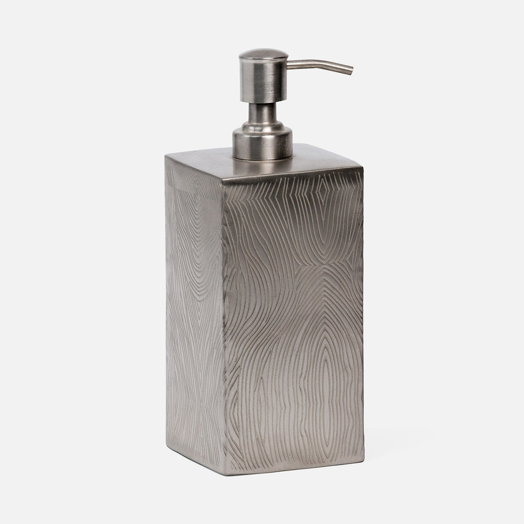 Humbolt, Black Nickel, Soap Pump, Square Straight, Ridged Metal