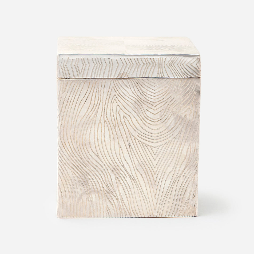 Humbolt, Matte Silver, Canister, Square Straight, Ridged Metal