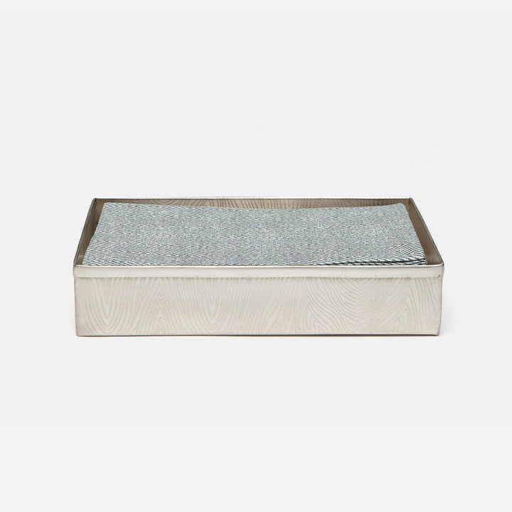 Humbolt, Matte Silver, Hand Towel Tray, Ridged Metal, M/2