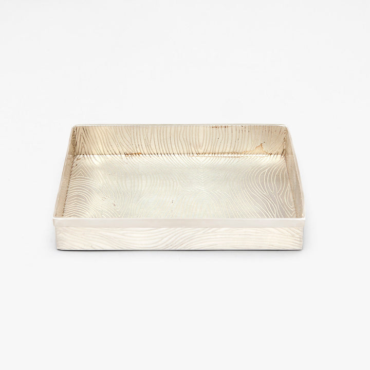 Humbolt, Matte Silver, Soap Dish, Rectangular Straight, Ridged Metal