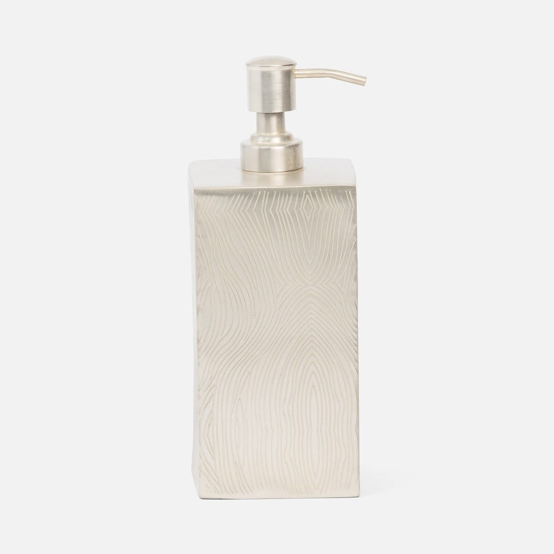 Humbolt, Matte Silver, Soap Pump, Xl, Ridged Metal
