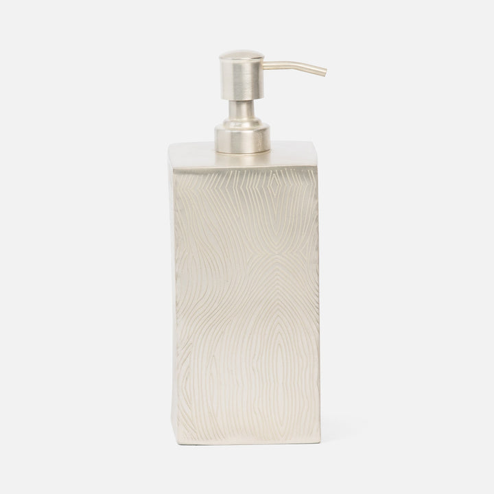 Humbolt, Matte Silver, Soap Pump, Xl, Ridged Metal
