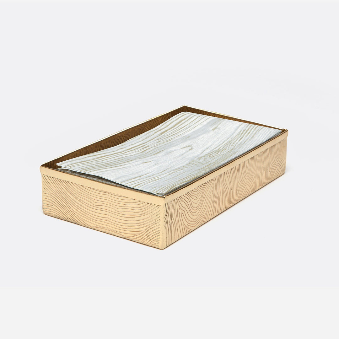 Humbolt, Shiny Brass, Hand Towel Tray, Ridged Metal, M/2