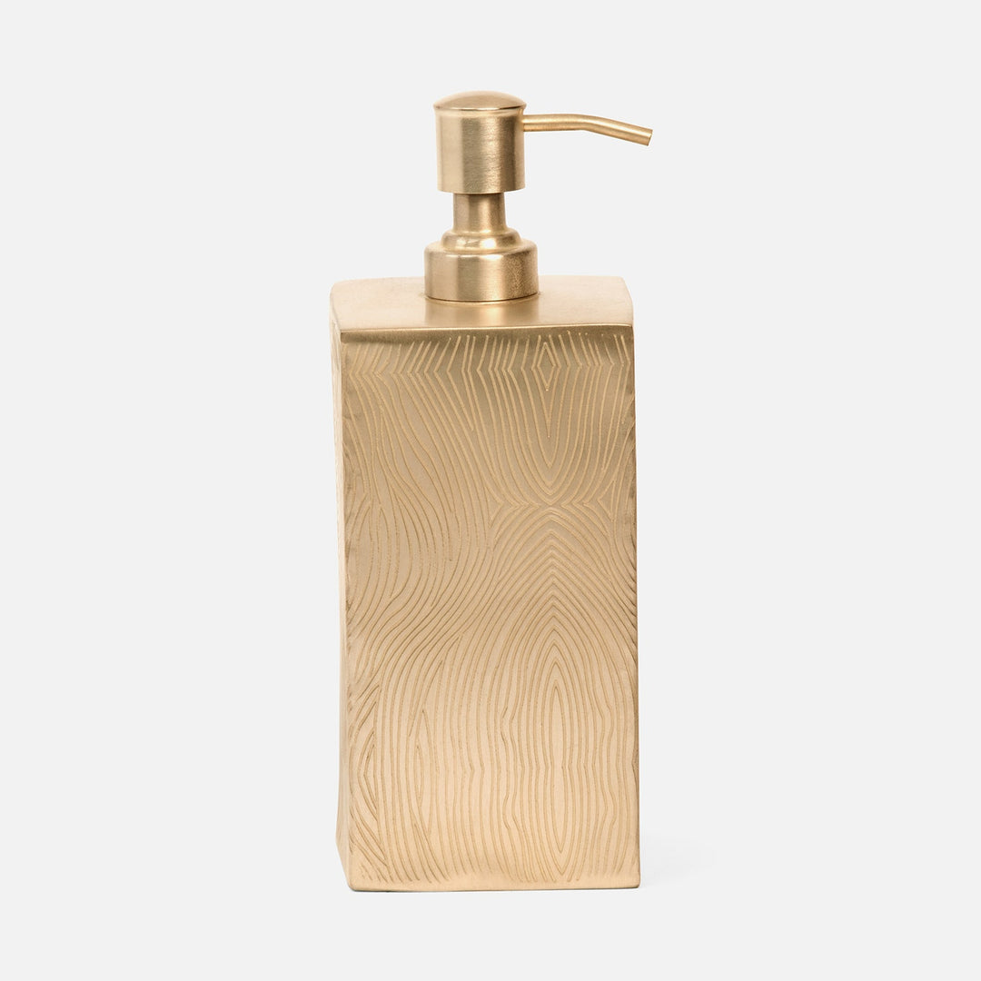 Humbolt, Shiny Brass, Soap Pump, Xl, Ridged Metal